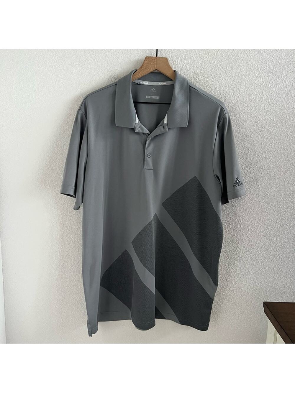 Adidas Golf Gray Polo with Statement Logo XL
